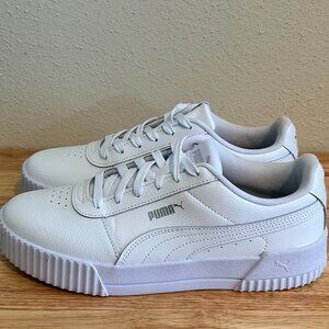 Puma Womens Carina 2.0 Shoes Sneakers White Leather US 9.5